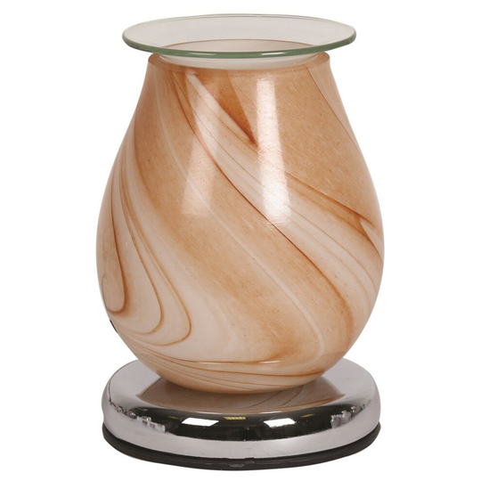 Aroma Natural Swirl Marble Effect Touch Control Electric Wax Melt Burner Scent