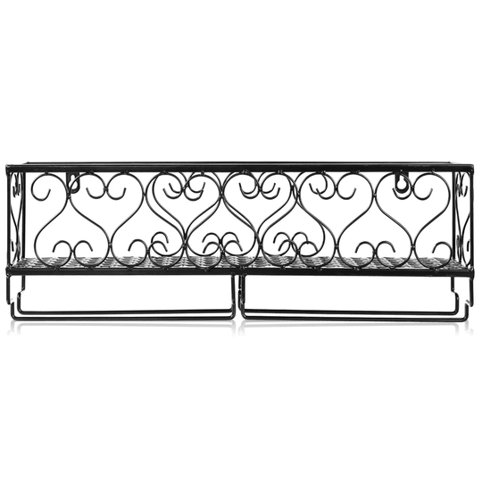 Danna 6 Bottle Wall Mounted Wine Bottle Rack in Black
