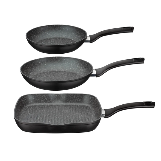 Gourmet 3 Piece Aluminium Non-Stick Cookware Set