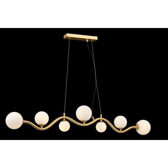 Caire 7-Light Kitchen Island Linear Pendant