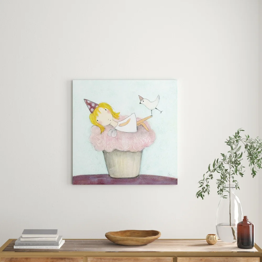'Cupcake' Painting Print on Canvas