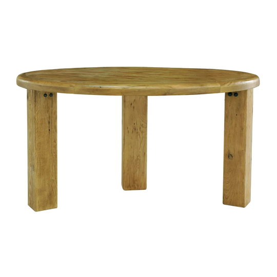 Weathered Oak Small Round Dining Table