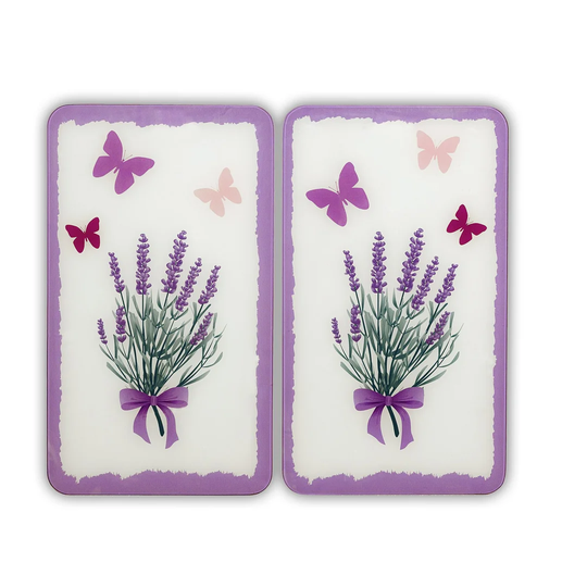 Lavender Bouquet Glass Cover
