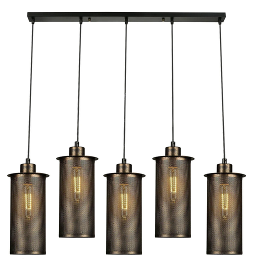 Sanostee 5-Light Kitchen Island Cylinder Pendant