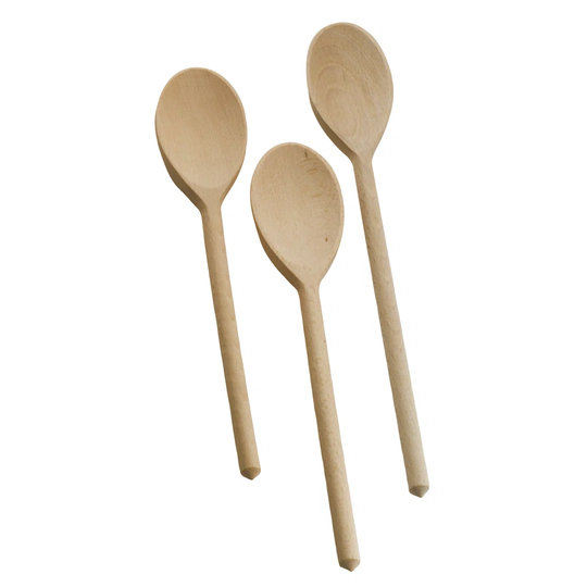 Real Wood Set Of 3 Real Wood Magnum Spoons 25/30/35