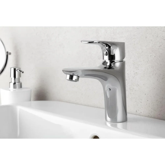 Fala Deck-Mounted Basin Tap Burgos Brass