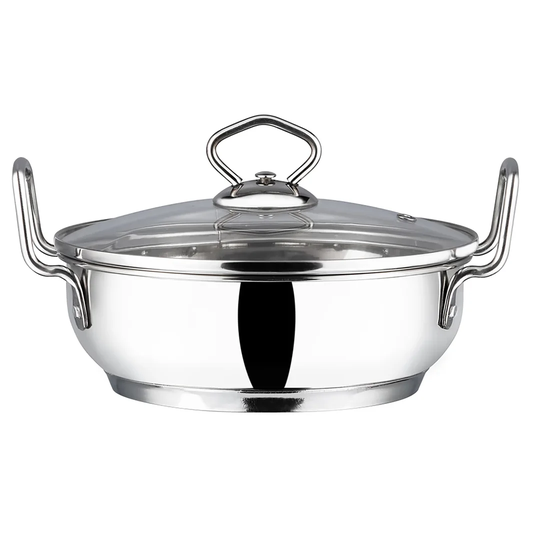 Symple Stuff Jae Stainless Steel Round Braiser with Lid