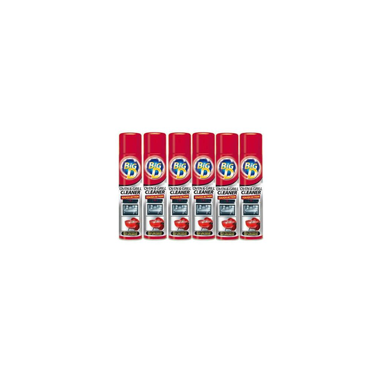 6 x Big D Oven and Grill Cleaner Aerosol for Cleaning Conventional Ovens - 300ml