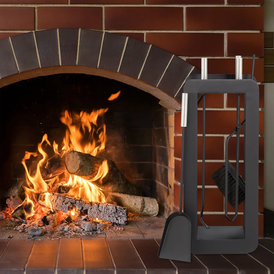 Citlali 5 Piece Steel Fireplace Tool Set
