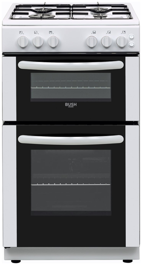 Bush CTFS50TWNGCW 50cm Twin Cavity Gas Cooker - White