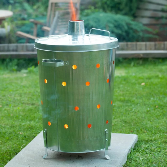 Nature Garden Incinerator Galvanised Steel 46 x 72cm Round