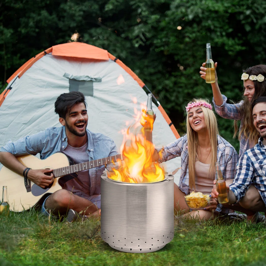 Boba 42Cm H x 43Cm W Stainless Steel Wood Burning Low Smoke Outdoor Fire Pit