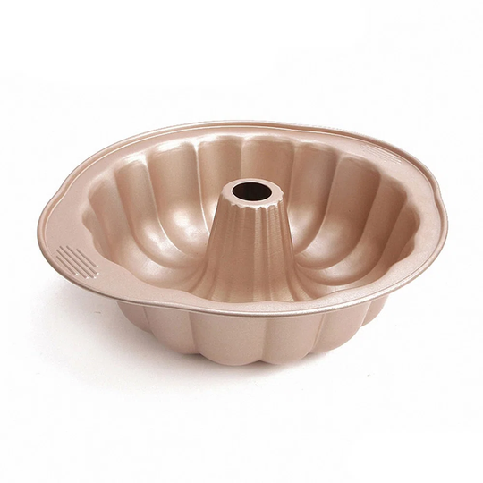 CHEFMADE | 28Cm Gugelhupf Form | 310X280x89mm | Champagnergold | Antihaft- & Silikonbeschichtet | Napfkuchenform | Marmorkuchen | Pumpkin Cake | Kuche