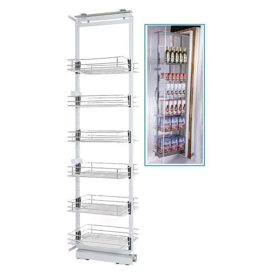 (400MM WIDTH & Wire Basket) 6 TIERS KITCHEN CABINET LARDER PULL OUT SOFT CLOSE UNIT