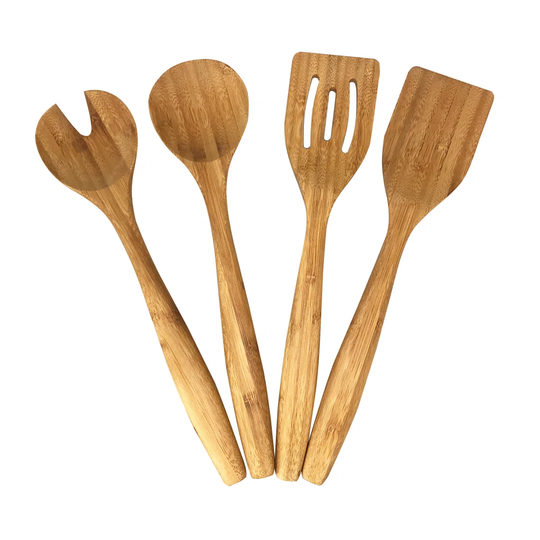 4 Piece Bamboo Utensils