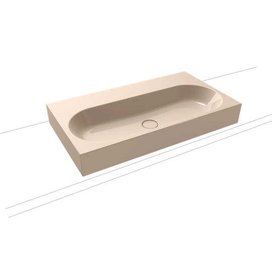 Pink Steel Enamel Rectangular Bathroom Sink