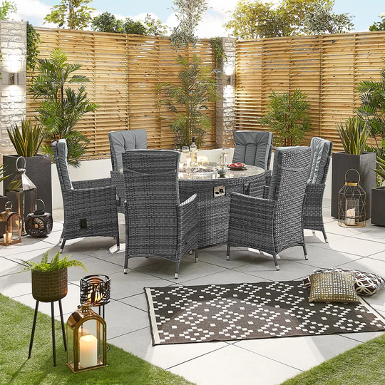 Ameli 6 Seater Dining Set with Cushions