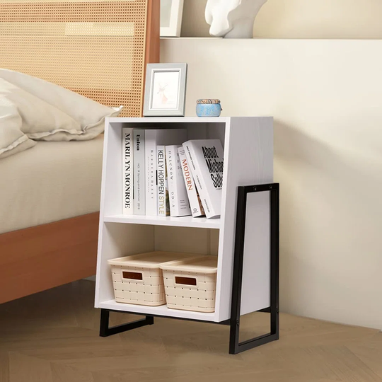 Brooklands Nightstand in White/Black