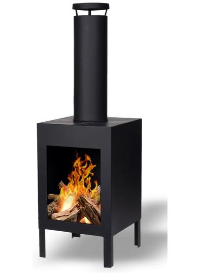 Caraline 100Cm H Steel Outdoor Chiminea