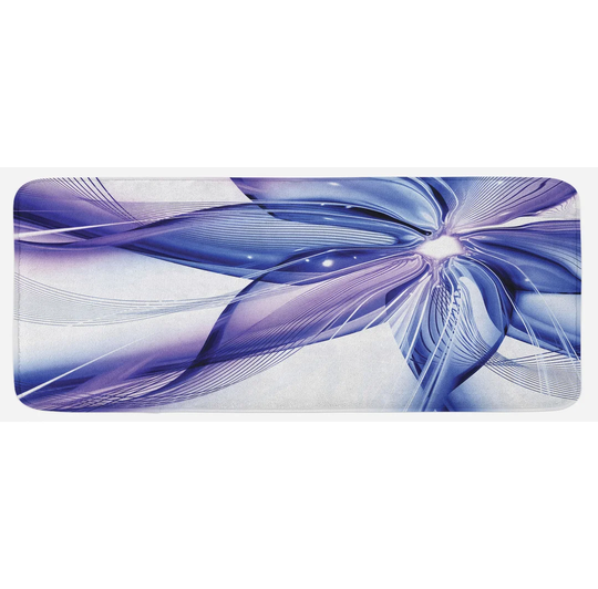 Abstract Kitchen Mat Geometric Flowers