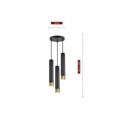 Abinadab 3 - Light Cylinder Pendant