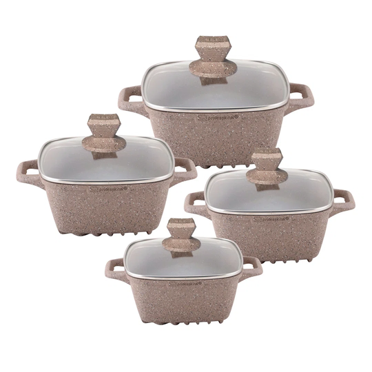 SQ Professional Nea Marbell 4 Pieces Aluminium Cookware Set