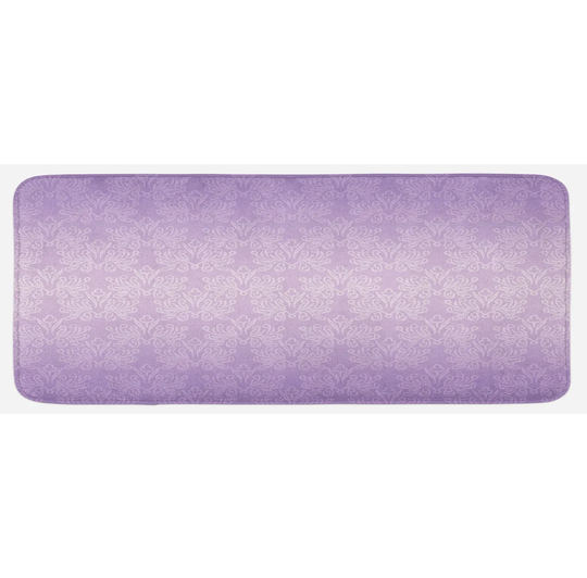 Roxana Lilac Baroque Swirl Motifs Kitchen Mat