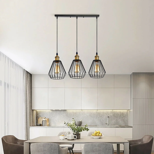 Kenna 3 - Light Kitchen Island Geometric Pendant