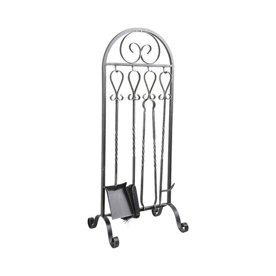 Finty 4 Piece Wrought Iron Fireplace Tool Set
