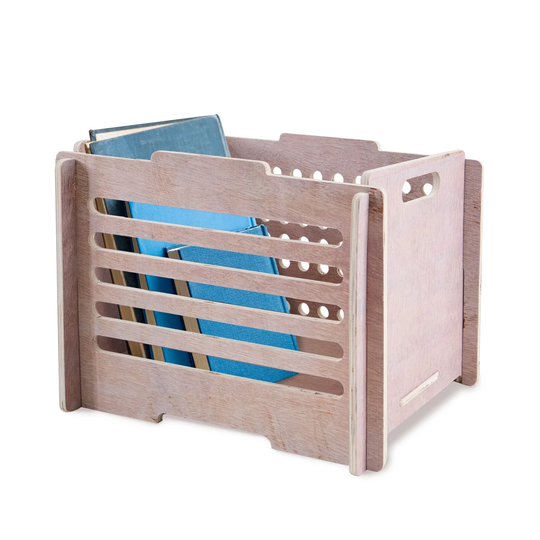 Wooden Assembly Storage Crate - Pantry Vegetables & Fruits Basket - Vintage Organizer For Toys, Books, Laundry