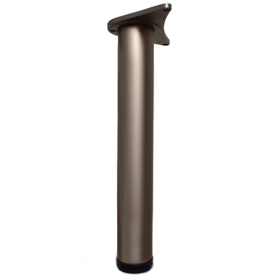 1 x 1100mm Adjustable Satin Breakfast Bar Worktop Support Table Leg 60mm Diameter
