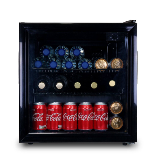 SIA DC2BL 50L Table Top Mini Drinks Beer And Wine Fridge Cooler With Glass Door