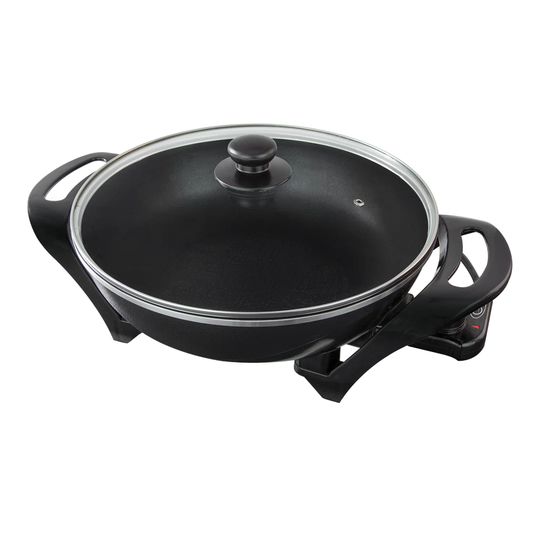 Quest 33Cm Stainless Steel Wok with Lid