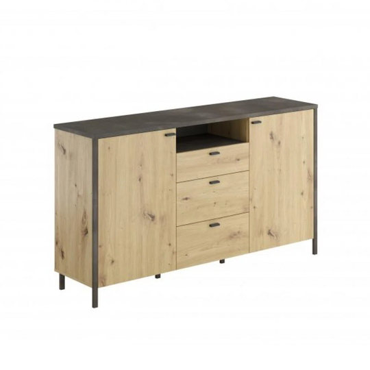 Eguntola 164Cm Wide 3 Drawer Sideboard