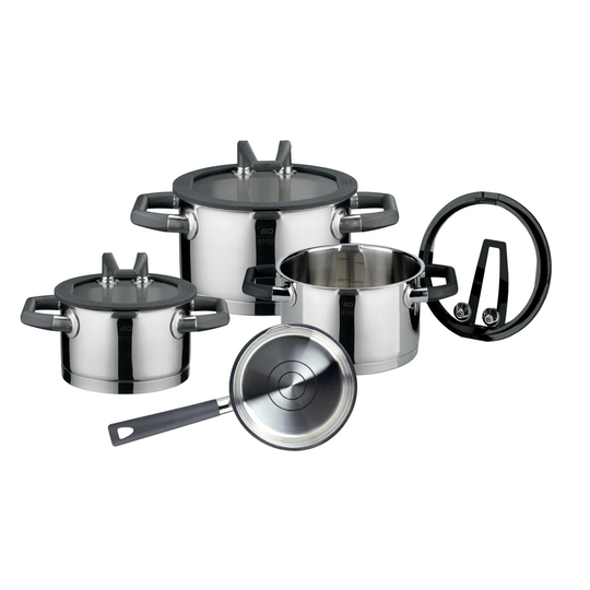 ELO Black Pearl 4 Pieces Stainless Steel Cookware Set