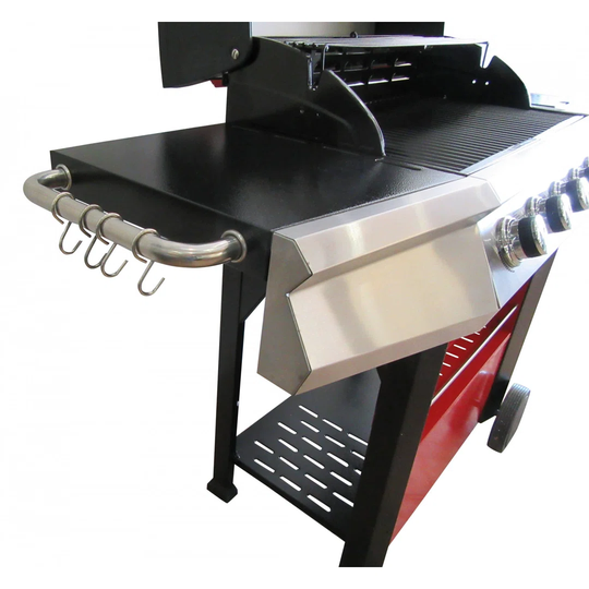 Ambrogina Dakota Fields 2 - Burner Free Standing Natural Gas Infrared Gas Grill with Side Burner