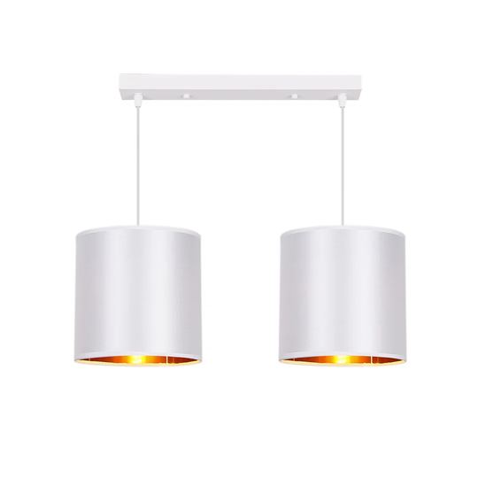ATLANTA Pendant White 2X40W E27 White Lampshade