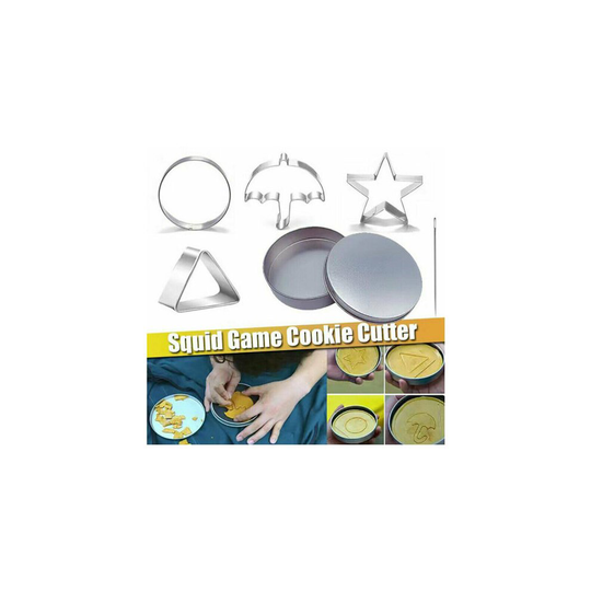 (12pcs) 6-12PCS Metal Squid Game Candy Sugar Cookie Mould Christmas Cookie Biscuit Cutters
