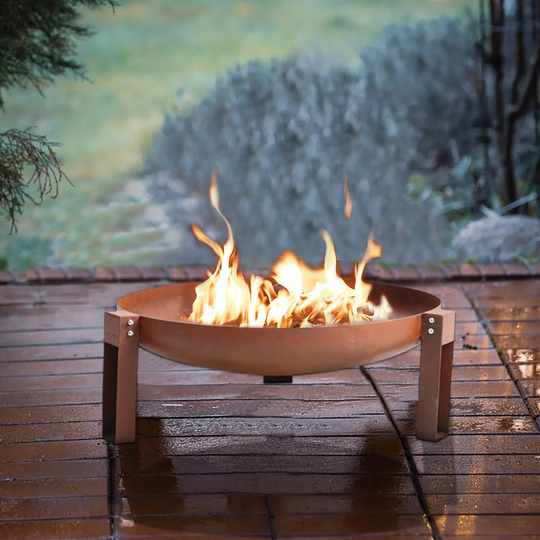 Dreavyn 30Cm H x 70Cm W Cast Iron Wood Burning Outdoor Fire Pit