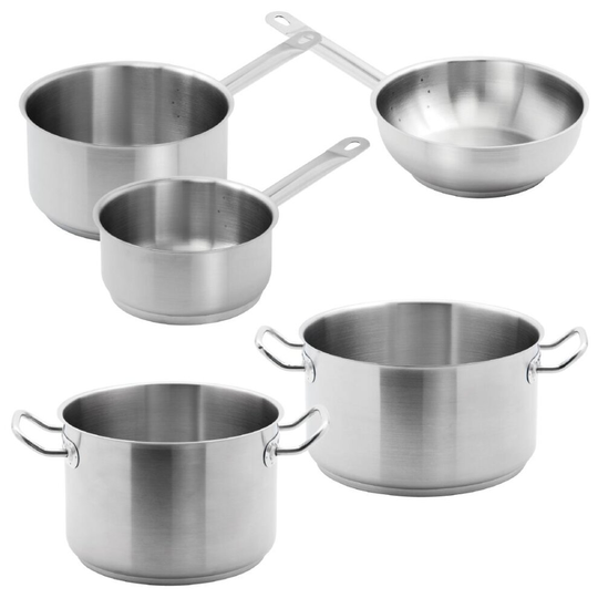 Special Offer - 5 Vogue Pack Of Casserole, Stew and Saute Pans - [S121]