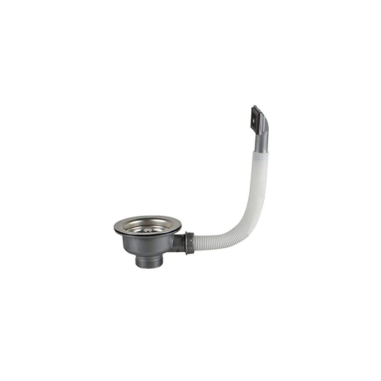 Qrity 114mm Kitchen Sink 1½" Basket Strainer Waste and Rectangle Overflow, Stainless Steel Sink Basket Strainer Waste