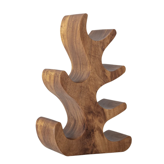 Culloden 6 Bottle Solid Wood Floor Wine Bottle Rack in Brown