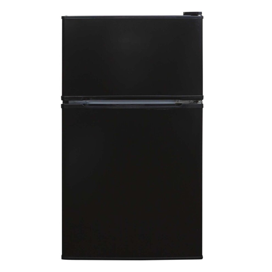 Black Under Counter Fridge Freezer, 2 Door Free Standing, 87L - SIA UFF11BL