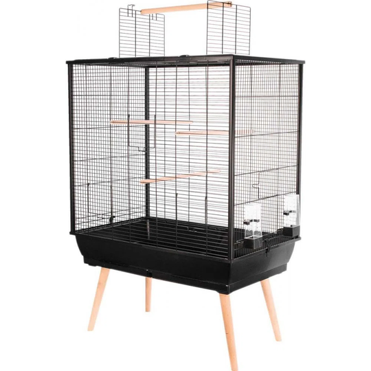 Neo Jill Pet Bird Cage Free Standing Black