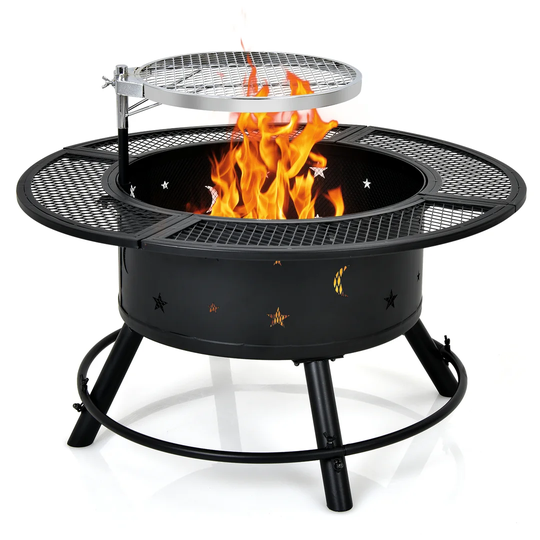 Azuzena 74cm H x 81cm W Steel Wood Burning Outdoor Fire Pit
