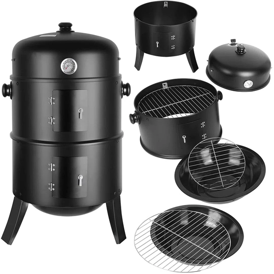 Akeesha Vertical Charcoal Portable 1384Cm² Smoker & Grill