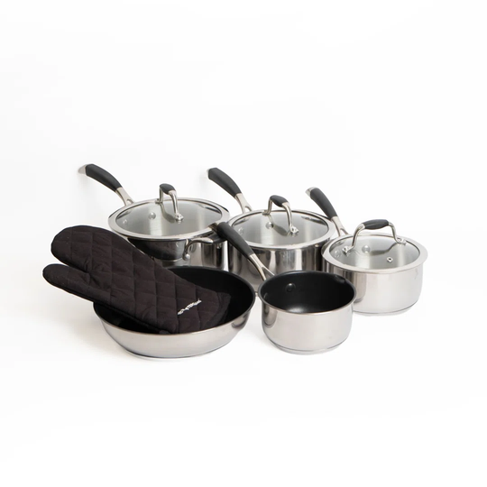 Masterclass 9 Piece Stainless Steel Non Stick Cookware Set