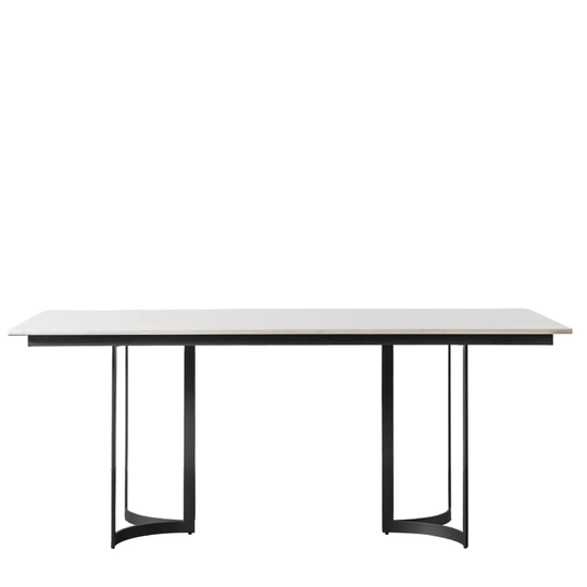 180 Cm Stone Trestle Dining Table