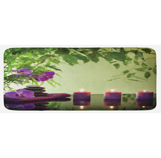 Priscila Spa Spa Candles Orchids Bloom Kitchen Mat