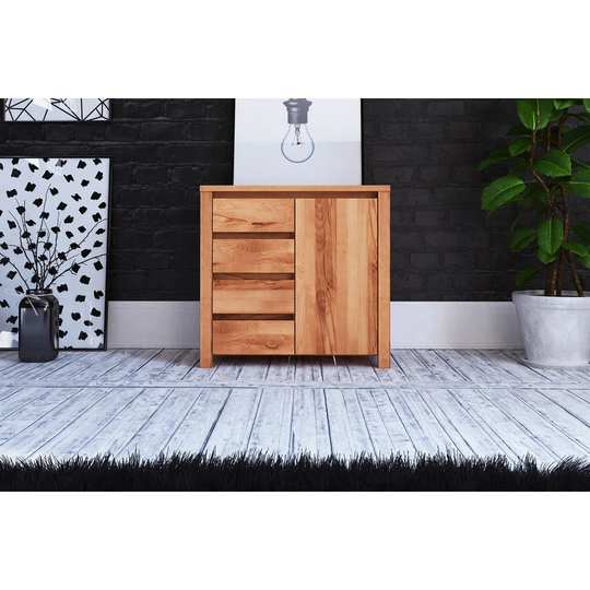 Fugate 80 Cm Wide 4 Drawer Beech Wood Sideboard